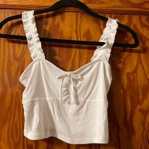 White cropped tank